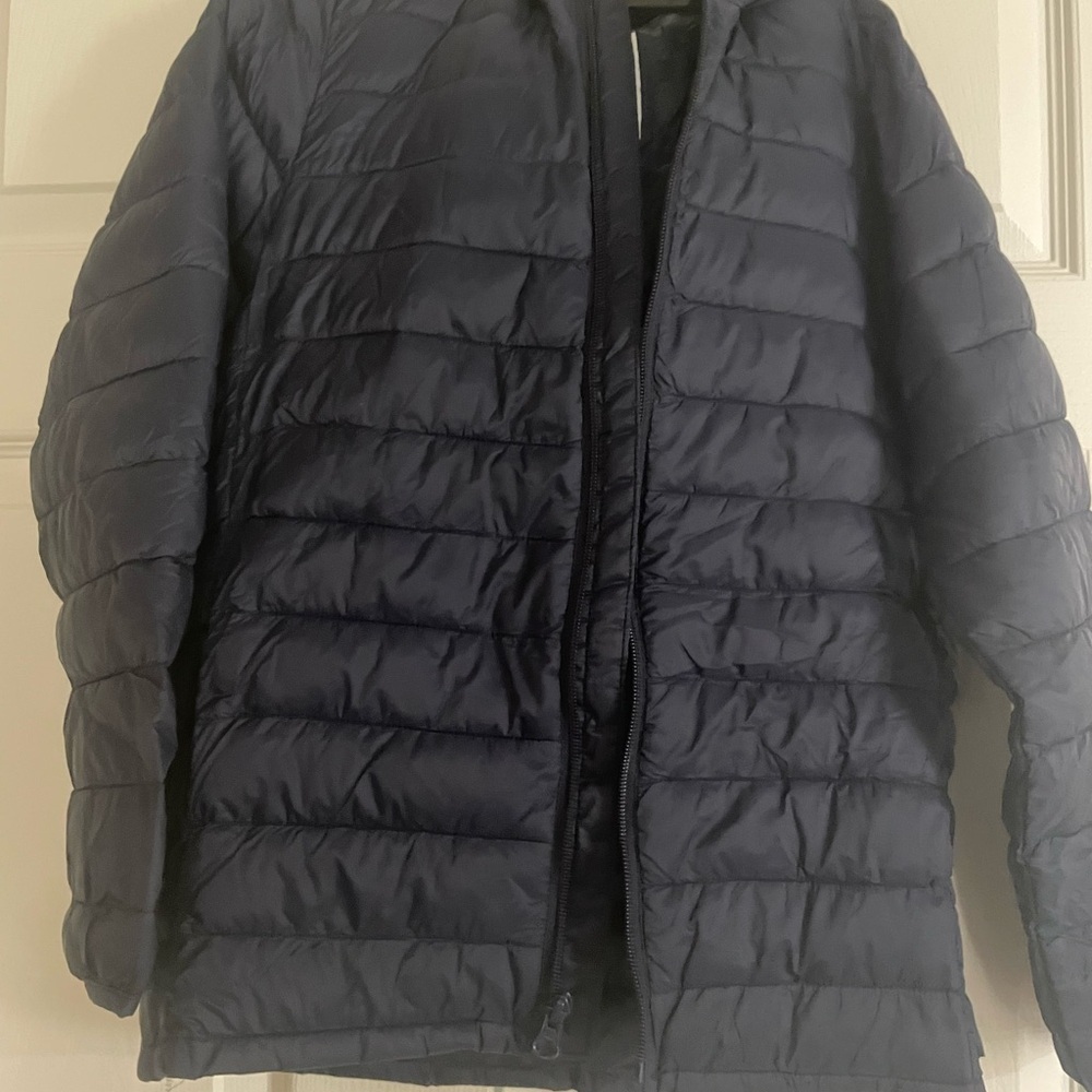 GAP navy Puffer Jacket Quilted Mid-Length